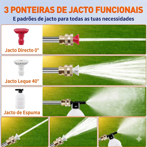 🚀 LAVADORA DE ALTA PRESSÃO SEM FIO: A SOLUÇÃO DEFINITIVA PARA LIMPEZA EM LUANDA! 🇦🇴💦  Liberte-se dos cabos com a nossa Pistola de Limpeza Super Potente de 60 Bar! 🔋 Equipada com motor de cobre puro e bateria de lítio de longa duração, é perfeita para lavar o carro, regar o jardim ou limpar o quintal com total versatilidade e rapidez. 🚗🏡 Inclui 3 bicos ajustáveis para jacto directo, leque ou espuma! 🧼✨