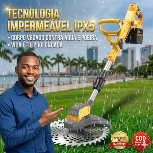 👑 REI DO PODER: Corta-Grama Elétrico Multifuncional com Motor Brushless ⚡ e Bateria de Lítio de Longa Duração 🔋! Ceifeira Doméstica Portátil de Alta Potência para Terrenos Bravios 🌿, com 9 Polegadas de Lâmina de Serra Circular ⚙️ e Cabo Telescópico Ajustável de 120-145cm 📏, Display Digital e Escudo Protetor Grande 🛡️. Mais Seguro, Mais Forte e 10 Vezes Mais Eficiente 💪!