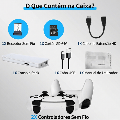 🎮 CONSOLA RETRO GAME STICK 4K ULTRA HD – O VERDADEIRO MAMBO COM +40.000 JOGOS CLÁSSICOS, 64GB DE MEMÓRIA E 2 COMANDOS SEM FIOS (2.4G) 🕹️ — REVIVE A TUA INFÂNCIA COM 23 EMULADORES (PS1, MEGA DRIVE, GAMEBOY E MUITO MAIS!) 🇦🇴 ENTREGAS AO DOMICÍLIO EM TODA LUANDA E PAGAMENTO NO ACTO DA ENTREGA (CASH OU EXPRESS)! 💸🚚
