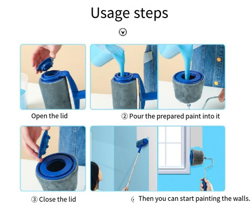 Conjunto de rolos de pintura multifuncionais | Facilitando a pintura de paredes