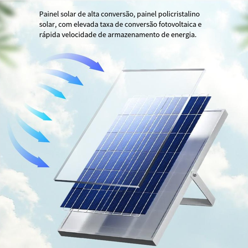 Luminária solar de teto para exterior — Controlo remoto inteligente e design com sensor de luz