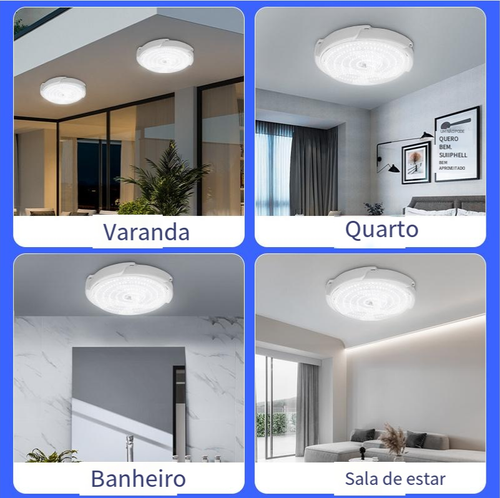 Luminária solar de teto para exterior — Controlo remoto inteligente e design com sensor de luz