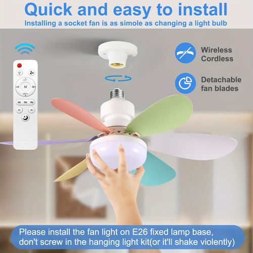 Um ventilador de teto com luz e controle remoto