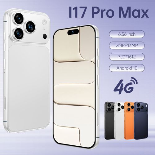 I17 Pro Max Android Smartphone, 4GB+64GB or 3GB+16GB, Global Version with 6.9-Inch Large Screen, Available in Black White Gray Gold Orange, Free Phone Case + Charger Included
