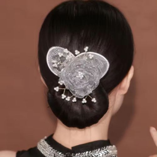Flower Hair Curler Ball Shaped Hair Clip Black Twisted Hair Accessory