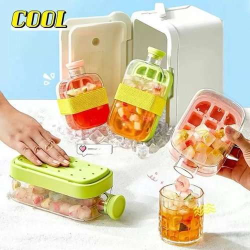2-in-1 Press-Type Water-Filling Ice Tray Kettle, New Ice Maker Ice Cube Mold Tray