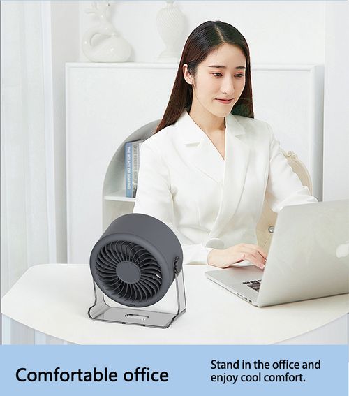 Digital Display Desktop Fan, Rechargeable Tabletop Air Circulator with 100‑Speed Adjustment for Dormitories & Offices