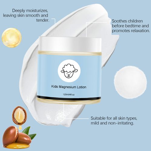 Children's Sheep Milk Magnesium Cream Moisturizing with Aloe Vera Vitamin E & Emu Oil 120ml for All Skin Types