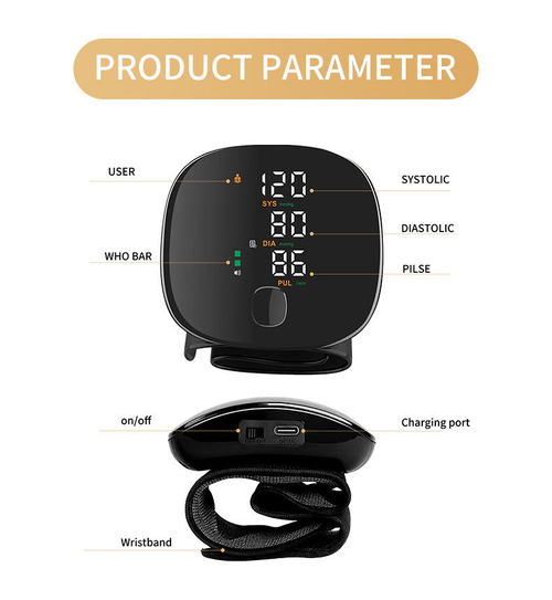 Wrist‑type Blood Pressure Monitor, Medical‑Grade Accurate Measurement for Home Use, Large Display, Voice Broadcast