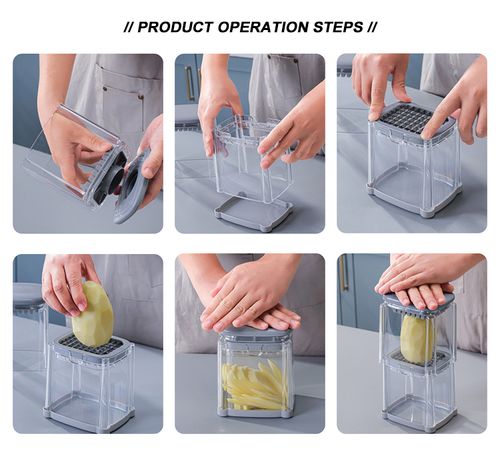 Manual Plastic Multi Function Kitchen Gadgets Set With Storage Potato Chips Onion Cutter Slicer Fruit and Vegetable Cutting