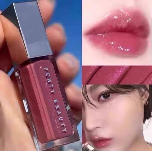 Glowing Radiance Lip Tint with Starry Nude Crystalline Shine Fenty Glow Edition