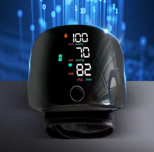 Wrist‑type Blood Pressure Monitor, Medical‑Grade Accurate Measurement for Home Use, Large Display, Voice Broadcast