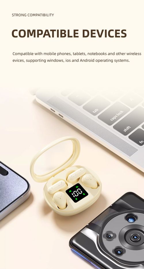 SK35 Four-Piece Painless In-Ear Bluetooth Earbuds Charging Case, LED Power Display, HiFi Sound Quality, Low Latency