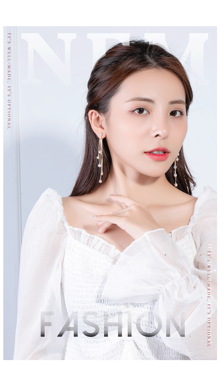 Long Tassel Purple Earrings, Simple Style Purple Drop Earrings