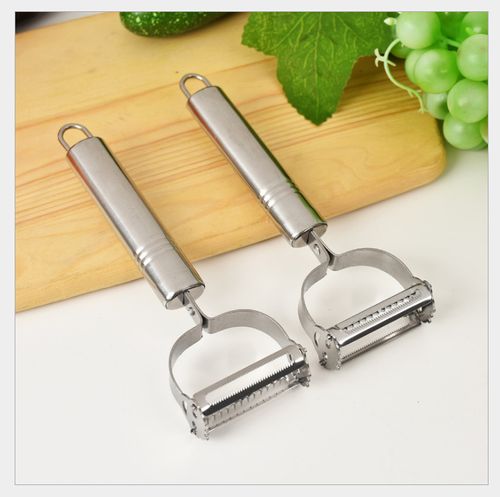 2-in-1 Multifunctional Stainless Steel Peeler, Grater & Slicer, Suitable for Shredding and Slicing Fruits and Vegetables