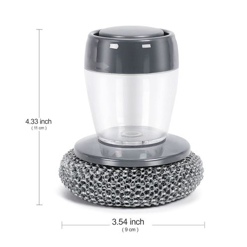 Press‑Type Automatic Liquid‑Adding Pot Cleaning Brush, Household Stove Cleaning Brush for Kitchen
