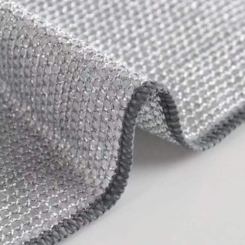 Double Layer Silver Wire Dish Cloth - Oil-Proof Stain Remover for Kitchen Stove & Stainless Steel | Multi-Purpose CleaningCloth 20pcs