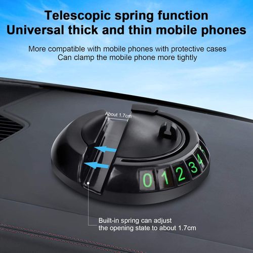 Multifunctional Car Phone Holder & Parking Number Plate - Center Console Organizer Ornament
