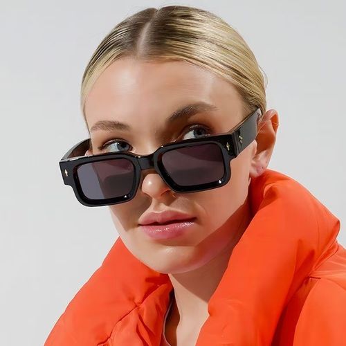 Small Frame Rivet Square Sunglasses - Premium Finish