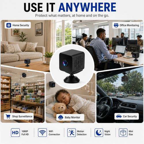 🔥HOT SALE🔥 COD！X1 WiFi Camera — 1080p Night Vision Security Camera for Smart Home Use.Nairobi stock ships within 48H, delivered within 3days