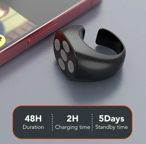 0724🔥HOT SALE🔥 COD！Bluetooth Ring Remote – Scroll TikTok, Flip Pages, Take Selfies & Control Social Media