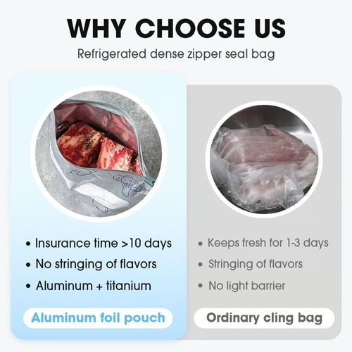 0724🔥HOT SALE🔥 COD！Heavy-Duty Aluminum Foil Zipper Bags – Food-Grade, Extra-Large, Freezer & Fridge Storage