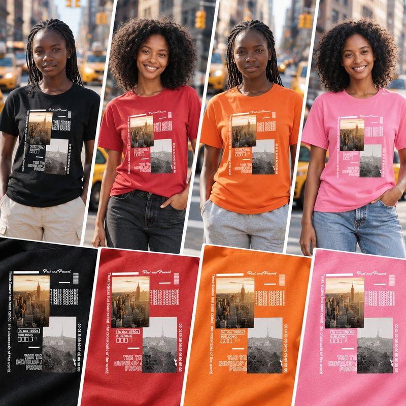 1106-4 Womens crew neck short sleeve T shirt   Minimum total order: 100 pieces. Mix styles are acceptable