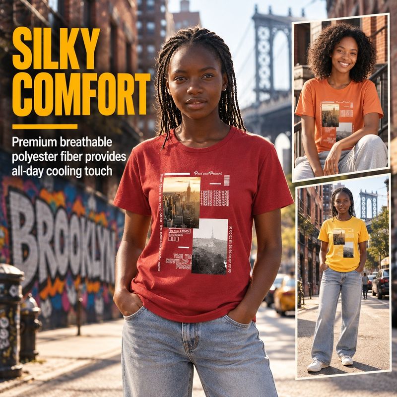 1106-4 Womens crew neck short sleeve T shirt   Minimum total order: 100 pieces. Mix styles are acceptable