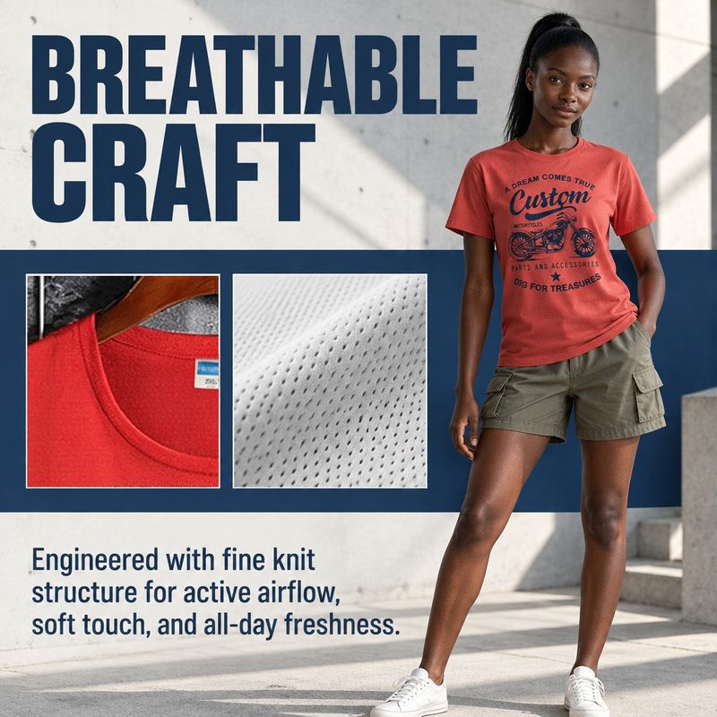 1114-2 Womens crew neck short sleeve T shirt   Minimum total order: 100 pieces. Mix styles are acceptable