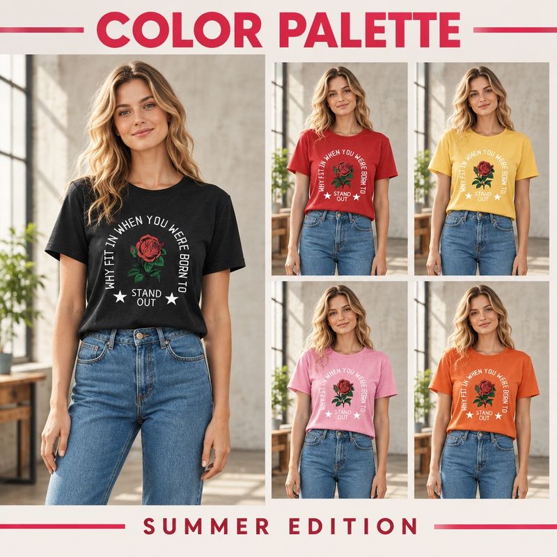 1102-3 Womens crew neck short sleeve T shirt   Minimum total order: 100 pieces. Mix styles are acceptable