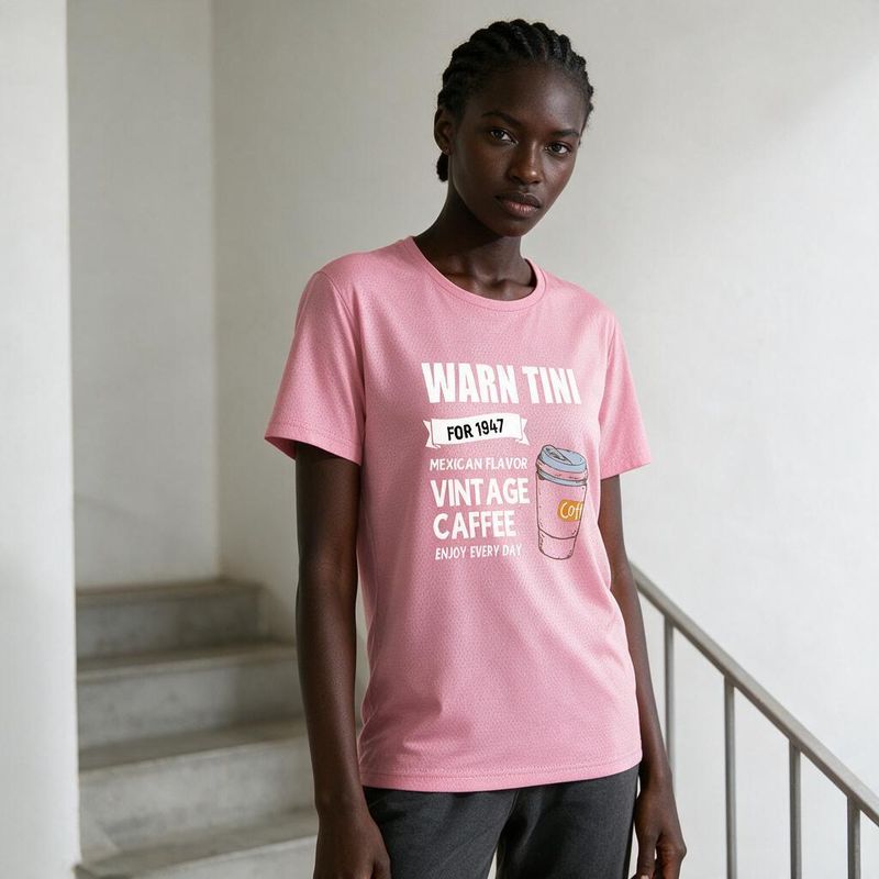 1110-4 Womens crew neck short sleeve T shirt   Minimum total order: 100 pieces. Mix styles are acceptable