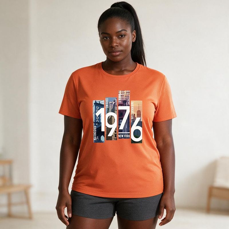 1107-1 Womens crew neck short sleeve T shirt   Minimum total order: 100 pieces. Mix styles are acceptable