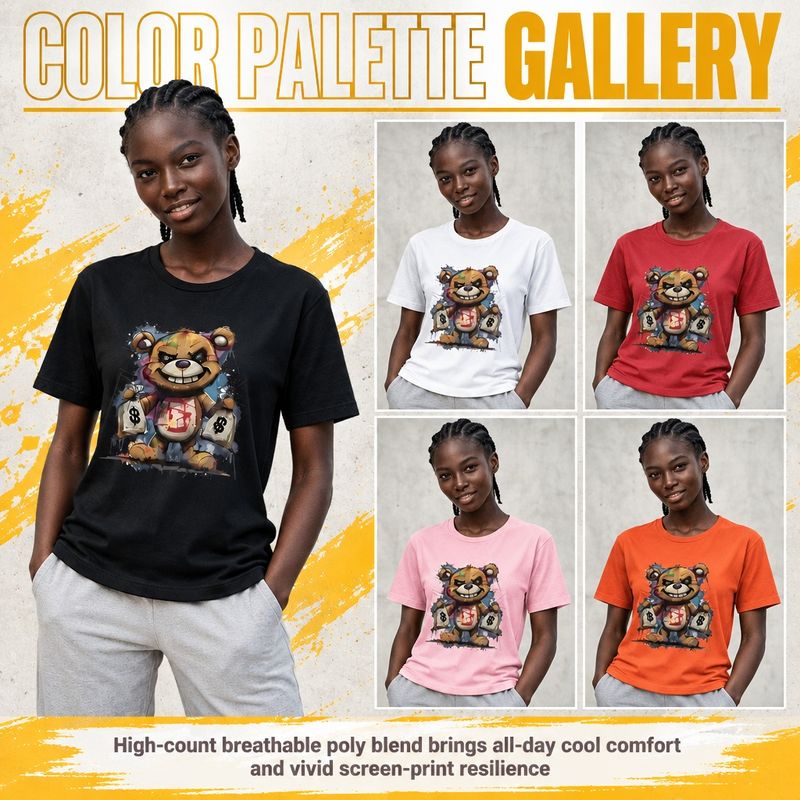 1114-1 Womens crew neck short sleeve T shirt   Minimum total order: 100 pieces. Mix styles are acceptable