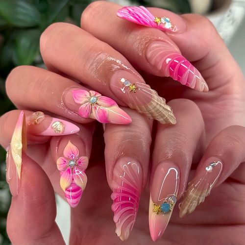 粉花穿戴甲