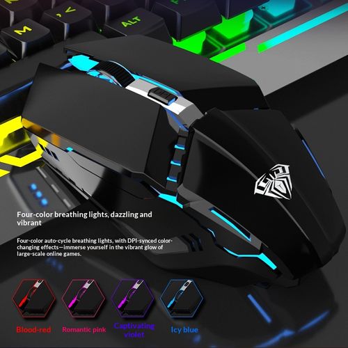 AULA S31 Professional Esports Grade Gaming Mouse USB Wired Gaming Mouse Colorful Luminous Office Home Laptop External Desktop Computer Peripheral Mouse