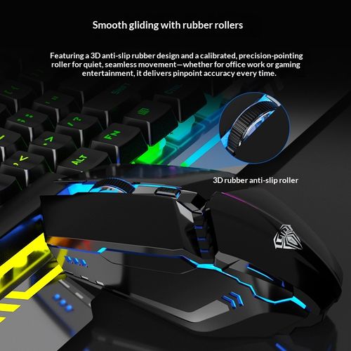 AULA S31 Professional Esports Grade Gaming Mouse USB Wired Gaming Mouse Colorful Luminous Office Home Laptop External Desktop Computer Peripheral Mouse