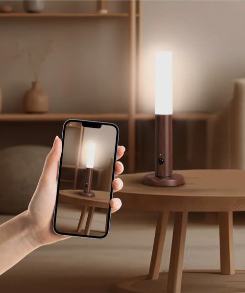 USB Rechargeable Wireless Magnetic LED Motion Sensor Wooden Handle Wall Lamp Night Light for Bedroom Kitchen Cabinet