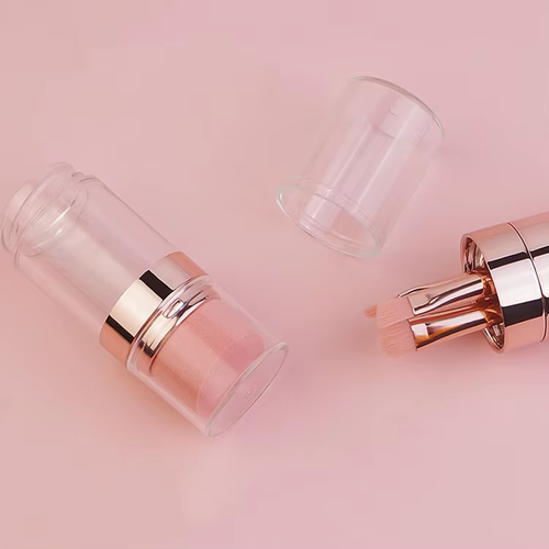 FYD Small Makeup Brush Set 5 in 1 Portable Travel Brush Eyeshadow Foundation Retractable Mini Facial Beauty Makeup Brush Set