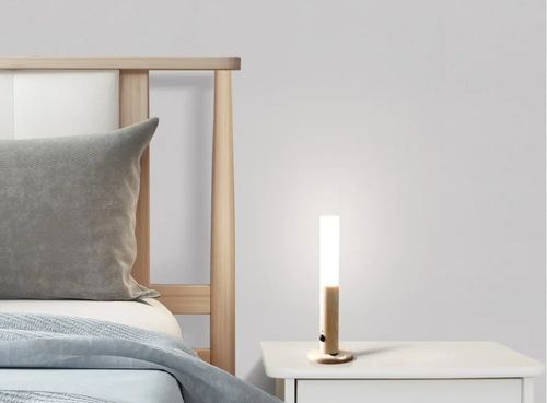 USB Rechargeable Wireless Magnetic LED Motion Sensor Wooden Handle Wall Lamp Night Light for Bedroom Kitchen Cabinet