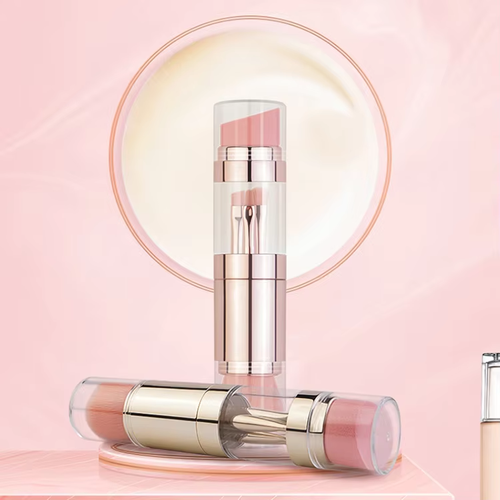 FYD Small Makeup Brush Set 5 in 1 Portable Travel Brush Eyeshadow Foundation Retractable Mini Facial Beauty Makeup Brush Set