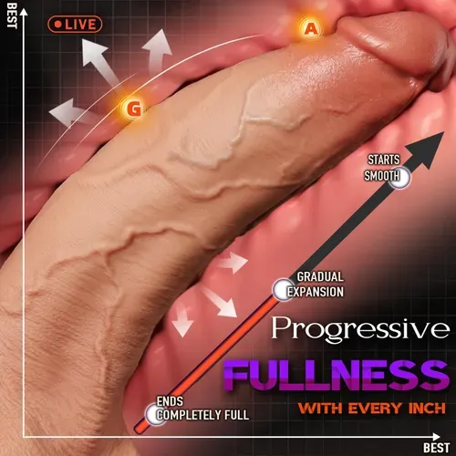 A massive, realistic dildo measuring 11.8 inches in length and 2.28 inches in width