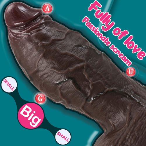 A large, thick, black, curved dildo with a long BBC dual-density design. It features a powerful suction cup to stimulate the G-spot and facilitate extensive sexual activity. Suitable for experienced men and women.