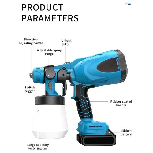 High Pressure Cordless Paint Sprayer with 2 Batteries