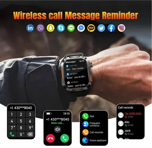 Men's Military Outdoor Sports Smart Watch for Android & IOS