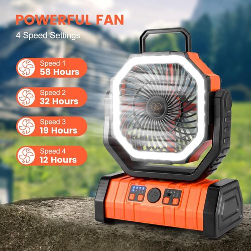PortableCamping Fan & Power Bank