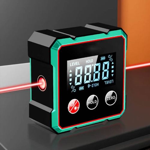 Magnetic digital angle finder with electronic laser