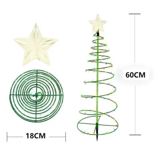 (🎅Christmas sales)Solar Metal LED Christmas Tree Decoration String Lights