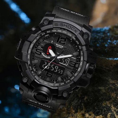 S8012 Analog G Digital Watch Sports Shock Waterproof Luminous Alarm Cheap Black watch men 9 buyers