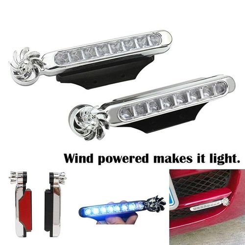 Daytime Running Lights Installation-Free Front Auxiliary Car LED Daytime Running Lights Decorative Grid Lights 2pcs