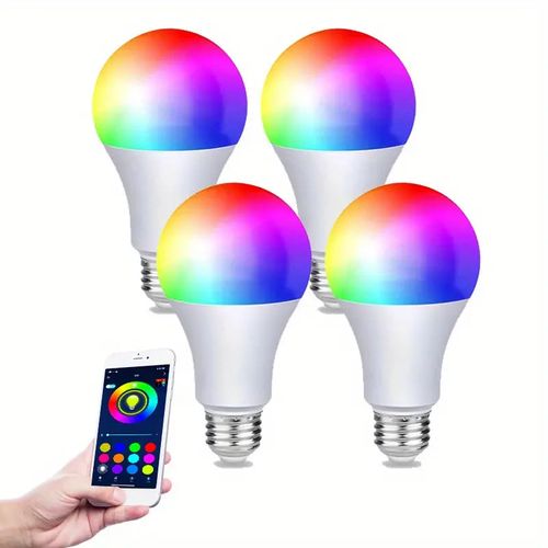 Smart RGBW LED Color Changing Light Bulbs with App Control - Dimmable Music Sync (4PCS)